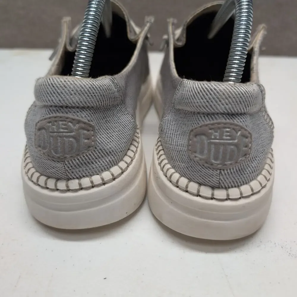Hey Dude Women's Wendy Rise Slip-On Loafers Gray Shoes Size 9 Lightweight